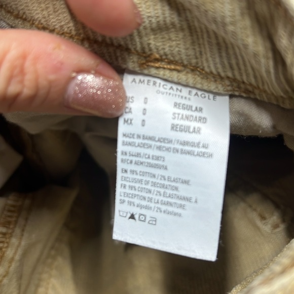 American eagle mom straight corduroy pants size 0 - Picture 9 of 9